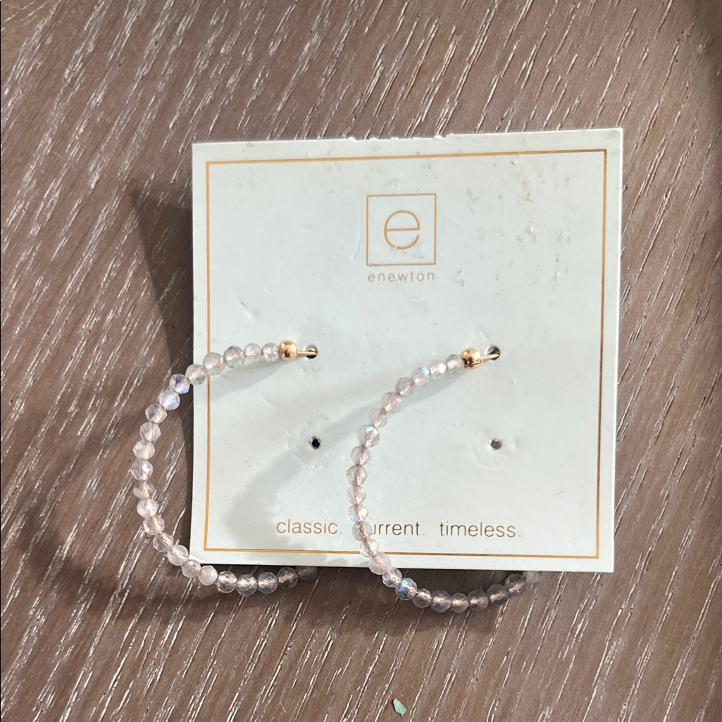 Newton Crystal And Gold Hoop Earrings